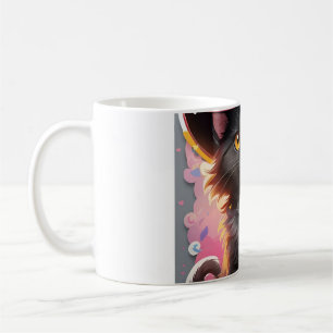 Pink Witch Cat Halloween Coffee Mug