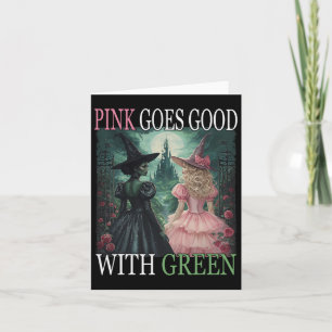 Pink Witch Goes Good With Green Halloween Witch Wo Card