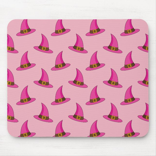 Pink Witch Hat Mouse Pad (Front)