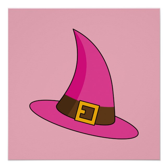 Pink Witch Hat Poster (Front)
