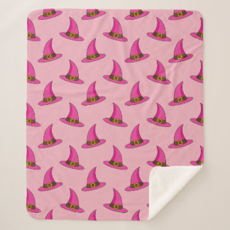 Pink Witch Hat Sherpa Blanket