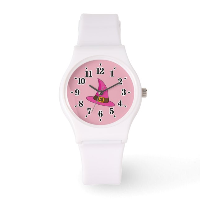 Pink Witch Hat Watch (Front)