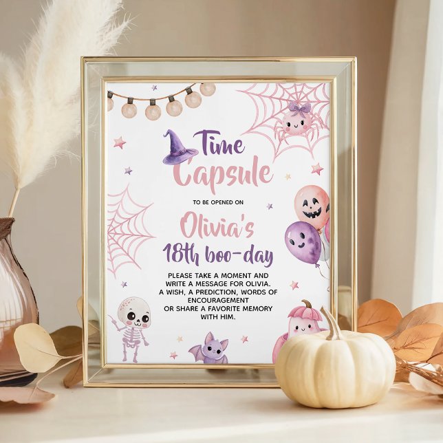 Pink Witch Spooky One Time Capsule Sign 16x20 (Creator Uploaded)