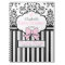 Pink with Black Damask Baby Shower Guest Book-