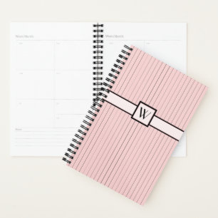 Pink with Black Pinstripes Planner