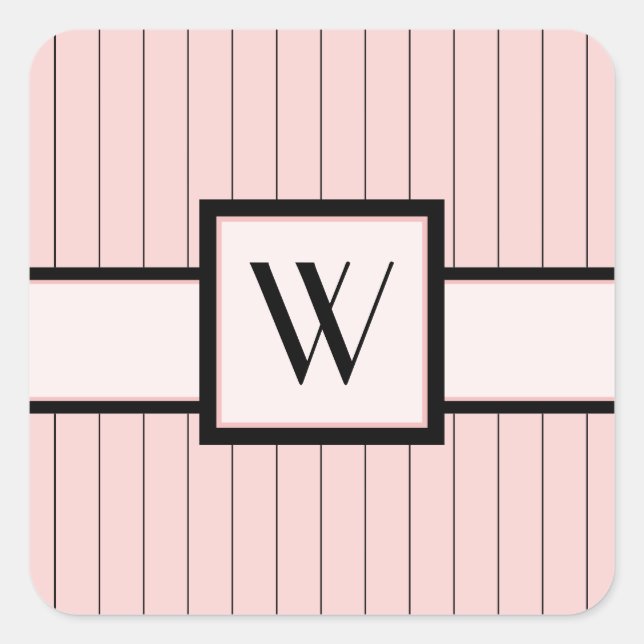 Pink with Black Pinstripes Sticker (Front)