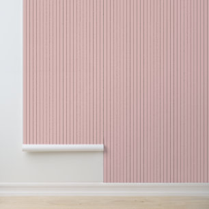 Pink with Black Pinstripes Wallpaper