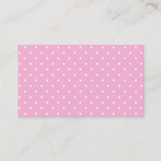Pink with little white stars. business card