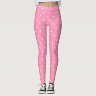pink with white dots leggings