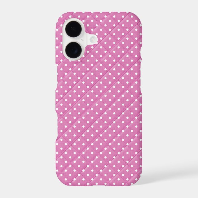 pink with white polka dot quilt design (Back)