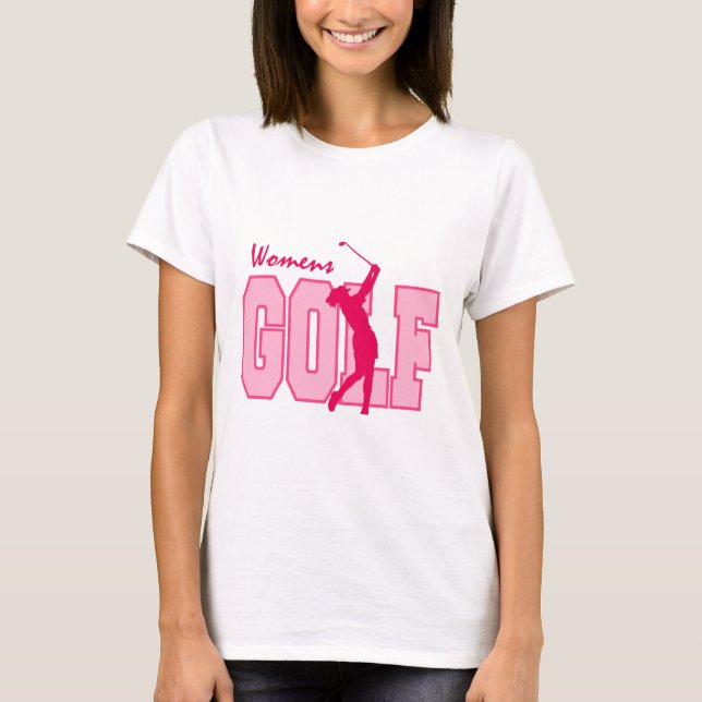 Pink Women's Golf T-Shirt (Front)