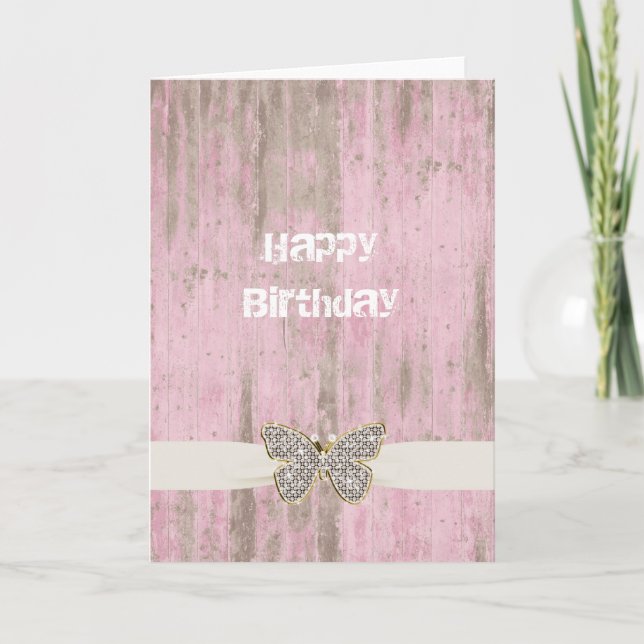 Pink Wood Card (Front)
