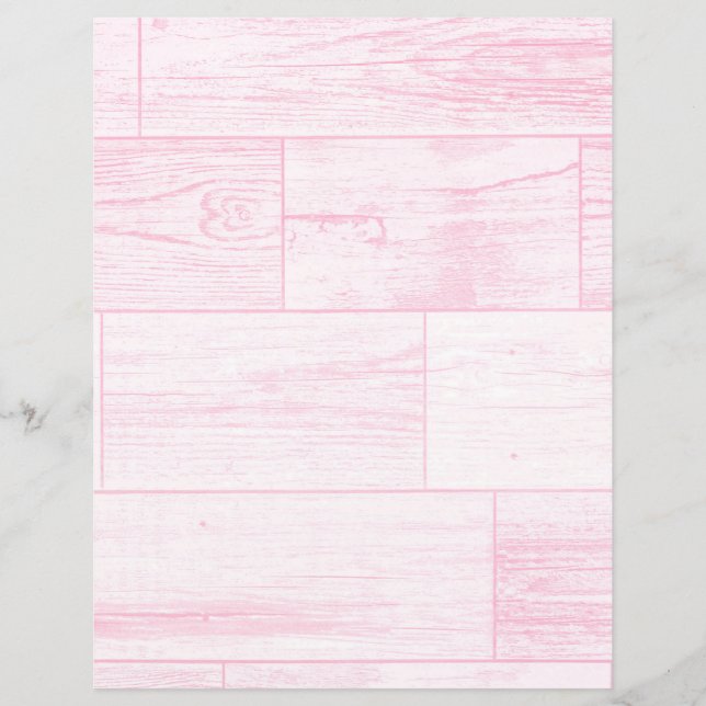 Pink wood texture scrapbook paper (Front)