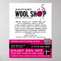 Pink Wool Shop Logo, Knitting Store, Yarn Store