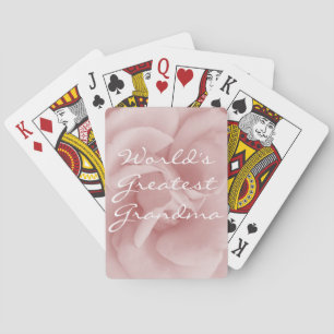 Pink World's Greatest Grandma Rose Petal Cards