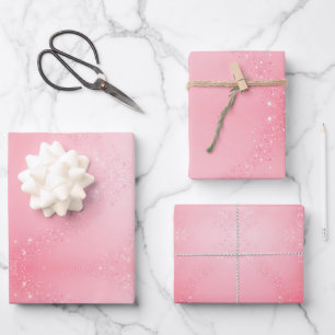 Pink wrap with Sprinkles  Wrapping Paper Sheet