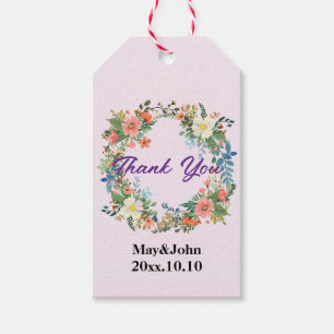 Pink wreath for Gift Tags & Gift Enclosures