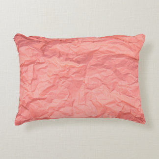 Pink Wrinkled Paper Texture Background Decorative Cushion