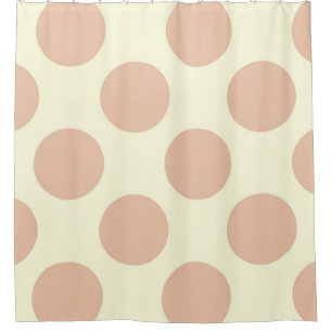Pink XL Polka Dots Shower Curtain
