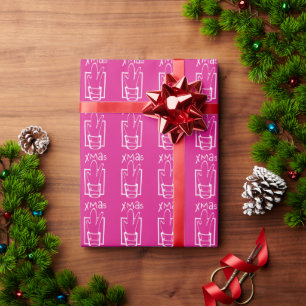 Pink Xmas Wrapping Paper