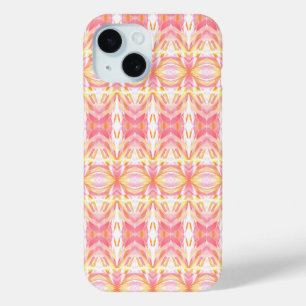 Pink & Yellow Abstract Kaleidope Print Phone Case