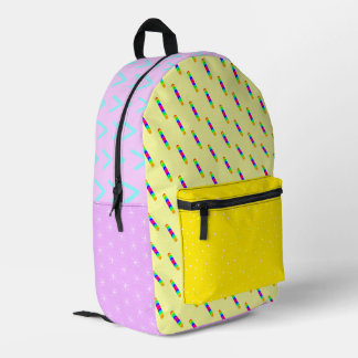Pink yellow aesthetic artsy mixed pattern Backpack