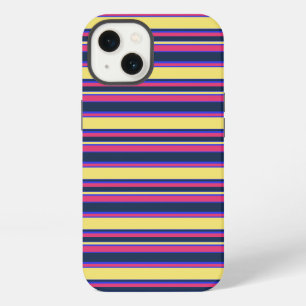 Pink, yellow and blue stripes Case-Mate iPhone cas 13 Case