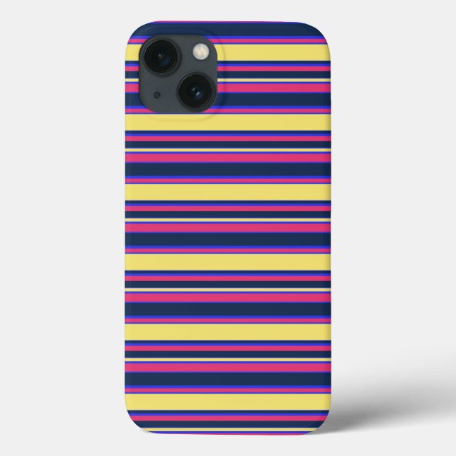 Pink, yellow and blue stripes Case-Mate iPhone cas Case-Mate iPhone Case (Back)