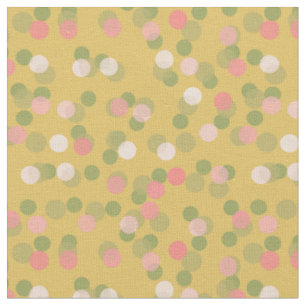 pink yellow and green polka polka-dots fabric
