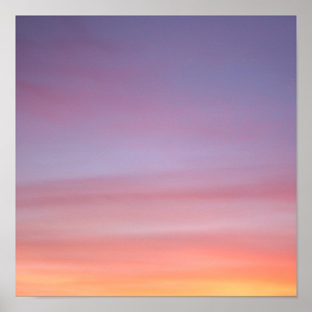 Pink, yellow, and purple cloudy sky poster (Front)