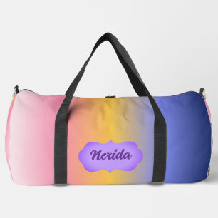 Pink Yellow Blue Gradient Duffle Bag