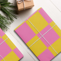 Pink Yellow Chequered Pattern