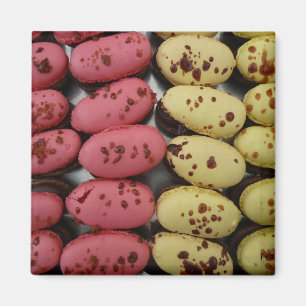 pink & yellow chocolate boats magnet
