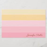 Pink Yellow Colour Harmony Handwriting Script Name