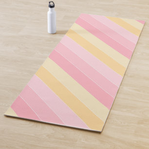 Pink Yellow Colours Fitness Sport Elegant Template Yoga Mat