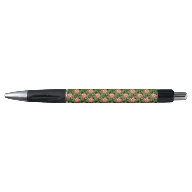 Pink & Yellow Dahlia Pen (Front)