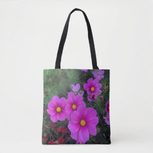 Pink & Yellow Daisy Flower Tote Bag