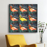 Pink & Yellow Flamingo Birds Photo | Dare Quote