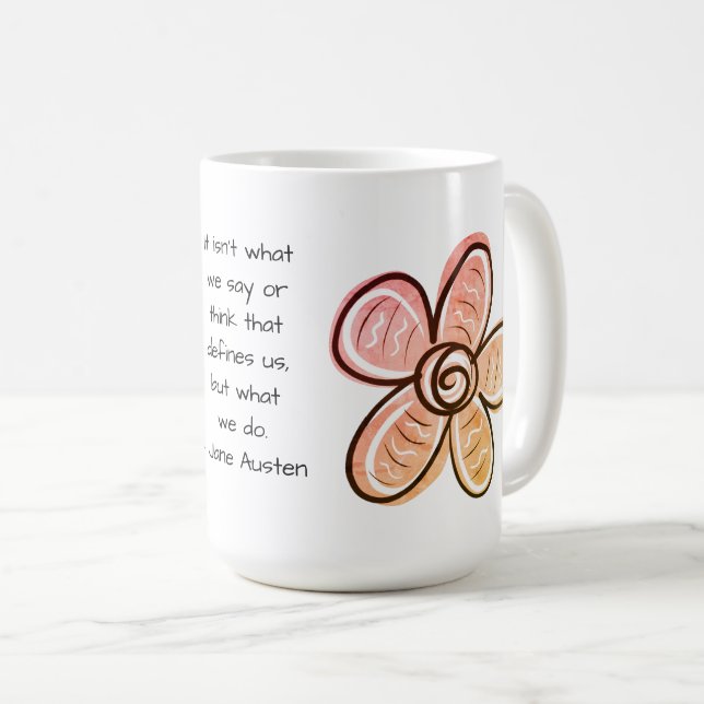 Pink & Yellow Flowers Mug (Front Right)