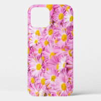 Pink Yellow Flowers Seamless Background