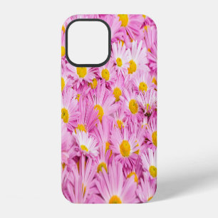 Pink Yellow Flowers Seamless Background iPhone 12 Case