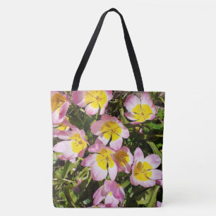 Pink & Yellow Flowers  Tote Bag