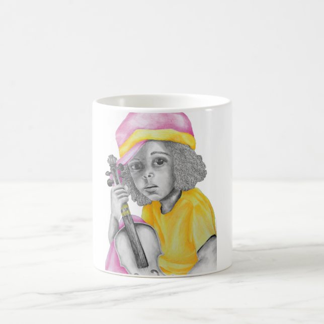 Pink Yellow Girl Coffee Mug (Center)