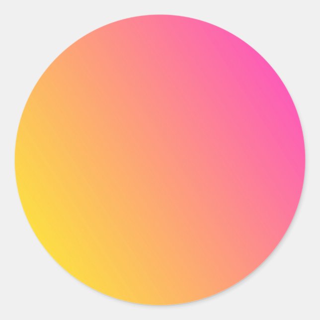 Pink yellow gradient blank template Sticker (Front)