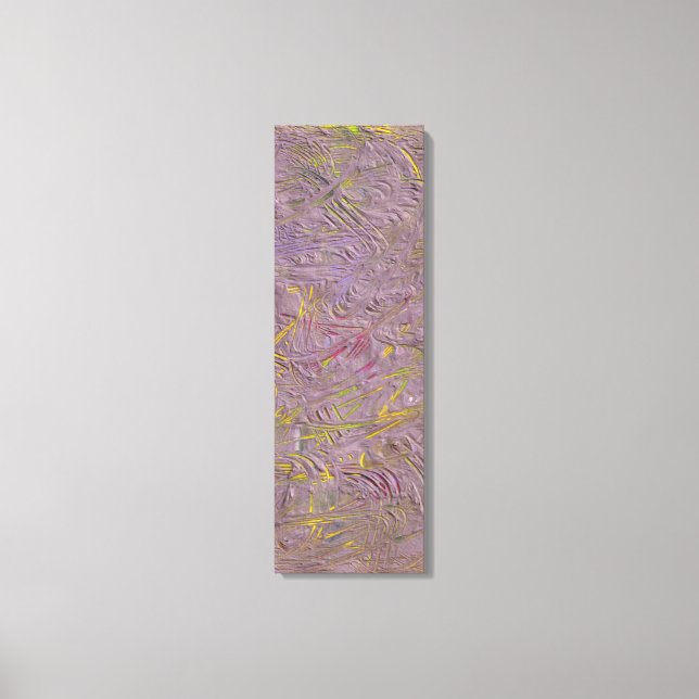 Pink Yellow Green Purple Black Trendy Abstract Art Canvas Print (Front)