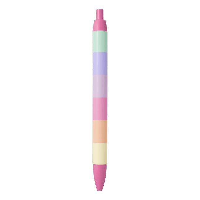 Pink Yellow Orange Blue Green Purple Template Cute Blue Ink Pen (Front Vertical)