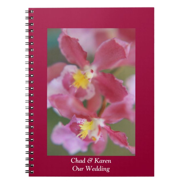 Pink & Yellow Orchids Spiral Notebook (Front)