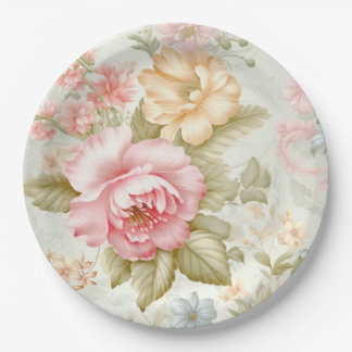 Pink Yellow Paper Plate