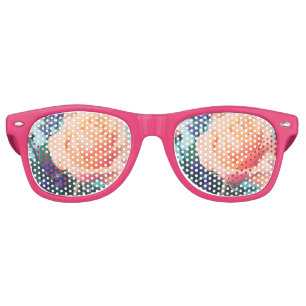 pink yellow rose with mint background retro sunglasses