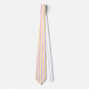 Pink Yellow Striped Tie